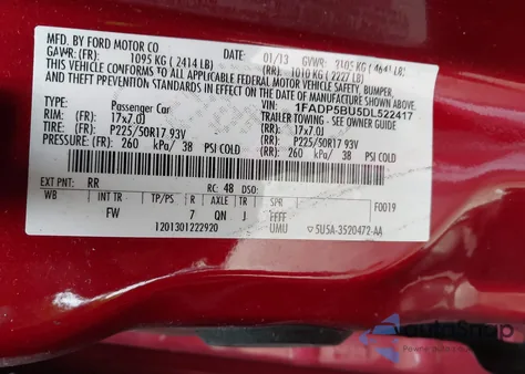 2013 Ford C-Max Hybrid Sel from USA, damaged, VIN 1FADP5BU5DL522417